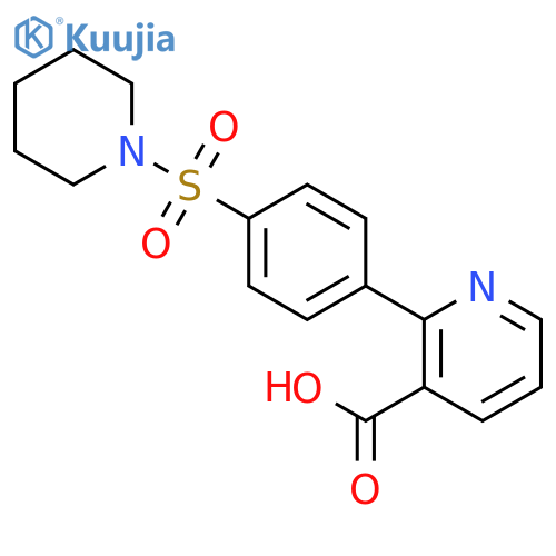 2-[4-(Piperidin-1-ylsulfonyl)phenyl]nicotinic acid structure