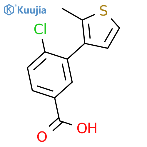 4-Chloro-3-(2-methylthiophenyl)benzoic acid structure