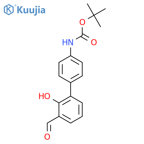 6-(4-BOC-Aminophenyl)-2-formylphenol structure