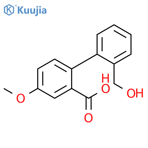 2-(2-Hydroxymethylphenyl)-5-methoxybenzoic acid structure