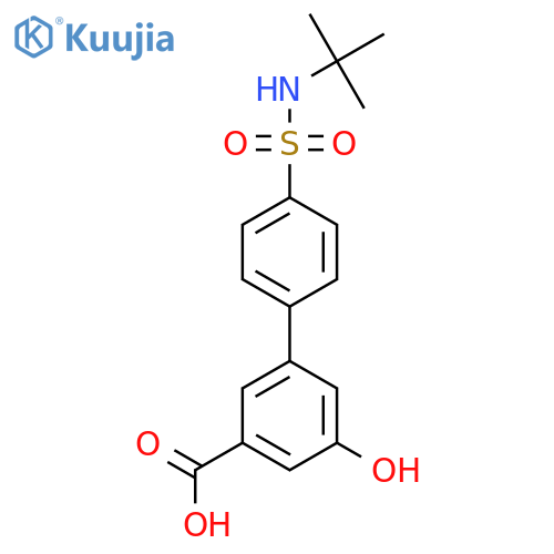 3-(4-t-Butylsulfamoylphenyl)-5-hydroxybenzoic acid structure