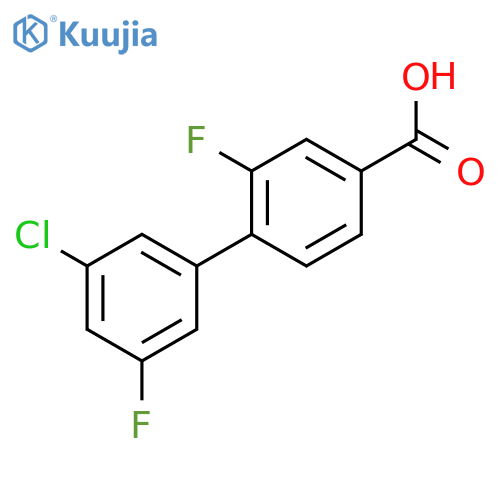 4-(3-Chloro-5-fluorophenyl)-3-fluorobenzoic acid structure
