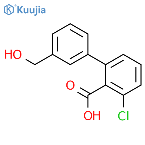 6-Chloro-2-(3-hydroxymethylphenyl)benzoic acid structure