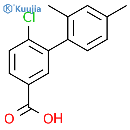 4-chloro-3-(2,4-dimethylphenyl)benzoic Acid structure