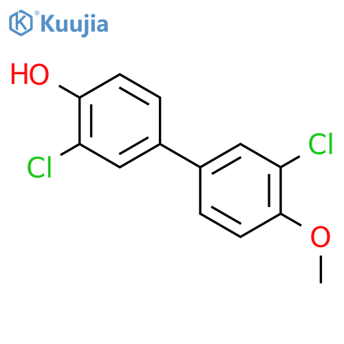 2-chloro-4-(3-chloro-4-methoxyphenyl)phenol structure