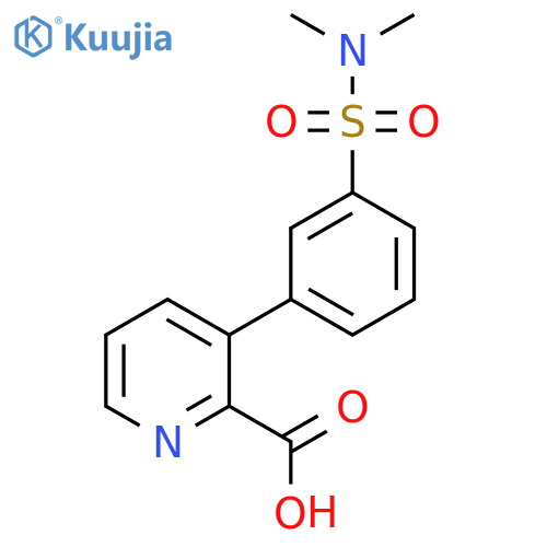 3-[3-(Dimethylsulfamoyl)phenyl]pyridine-2-carboxylic acid structure