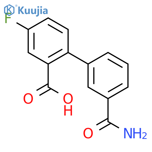 2-(3-carbamoylphenyl)-5-fluorobenzoic Acid structure