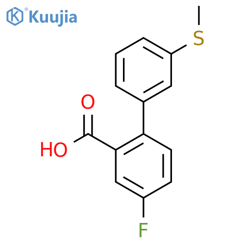 5-Fluoro-2-(3-methylthiophenyl)benzoic acid structure