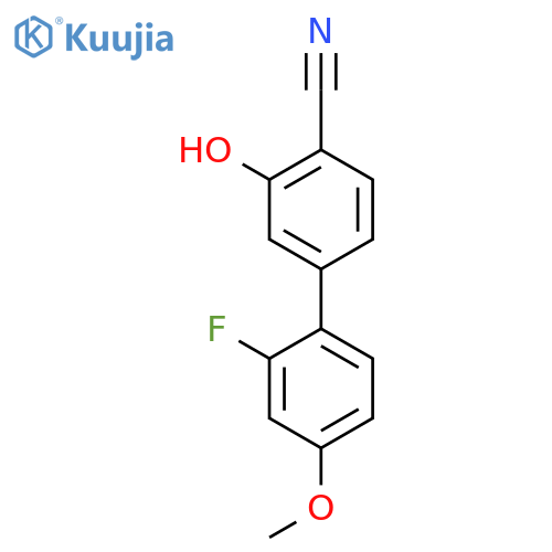 2-Cyano-5-(2-fluoro-4-methoxyphenyl)phenol structure