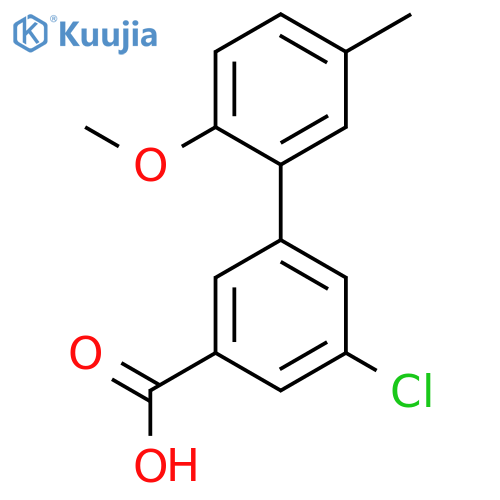 5-Chloro-3-(2-methoxy-5-methylphenyl)benzoic acid structure
