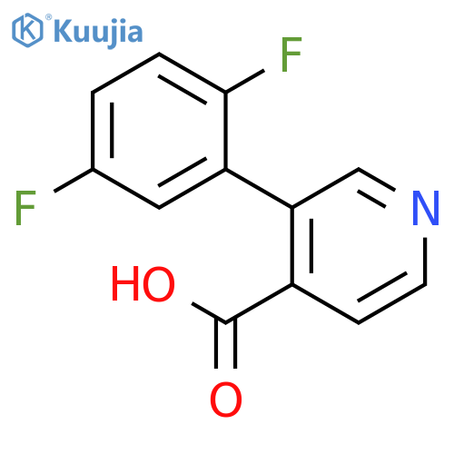 3-(2,5-Difluorophenyl)pyridine-4-carboxylic acid structure