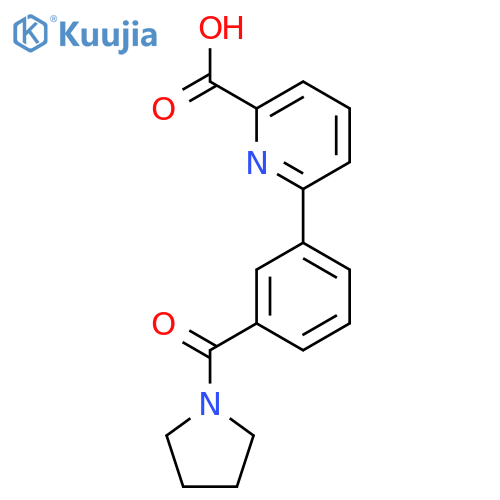 6-(3-Pyrrolidinylcarbonylphenyl)picolinic acid structure