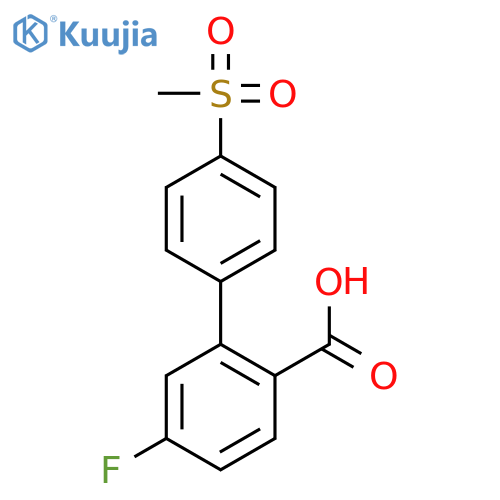 4-Fluoro-2-(4-methylsulfonylphenyl)benzoic acid structure