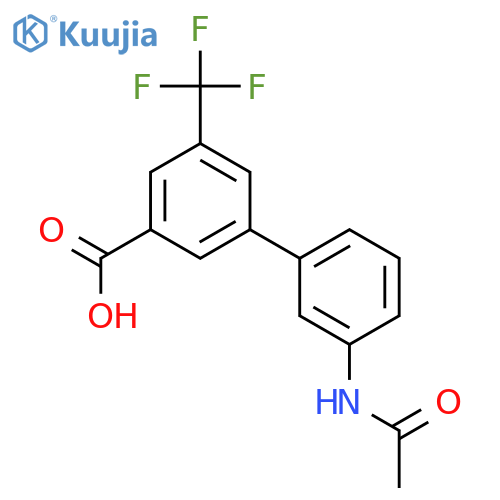 3-(3-Acetylaminophenyl)-5-trifluoromethylbenzoic acid structure