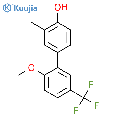 4-(2-Methoxy-5-trifluoromethylphenyl)-2-methylphenol structure