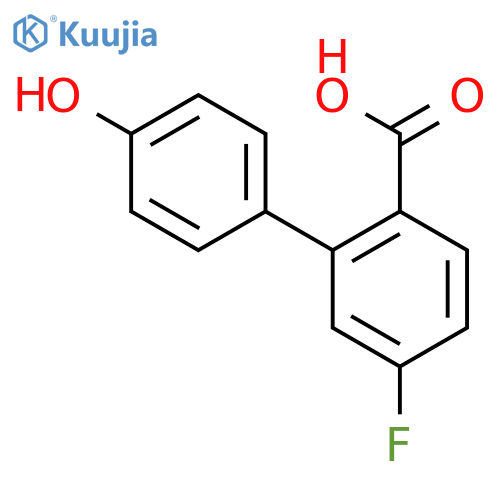 4-Fluoro-2-(4-hydroxyphenyl)benzoic acid structure
