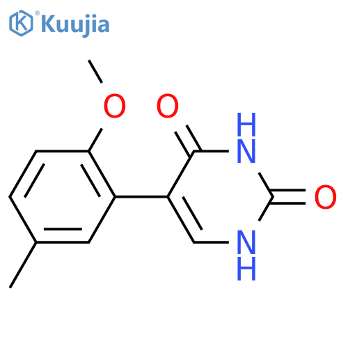 (2,4)-Dihydroxy-5-(2-methoxy-5-methylphenyl)pyrimidine structure