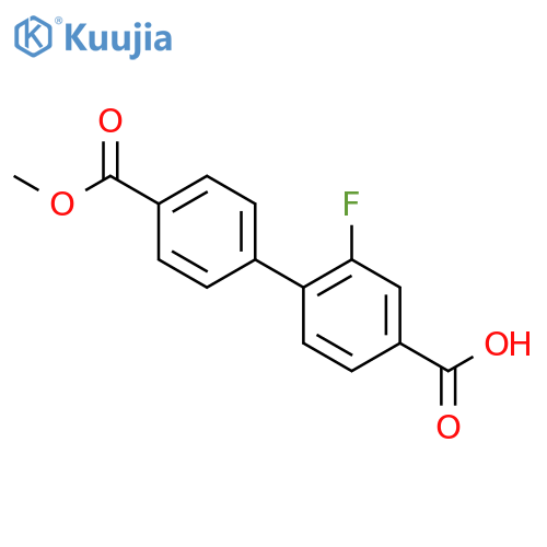 3-Fluoro-4-(4-methoxycarbonylphenyl)benzoic acid structure