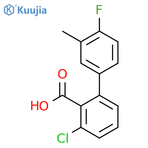 6-Chloro-2-(4-fluoro-3-methylphenyl)benzoic acid structure