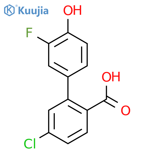 4-Chloro-2-(3-fluoro-4-hydroxyphenyl)benzoic acid structure