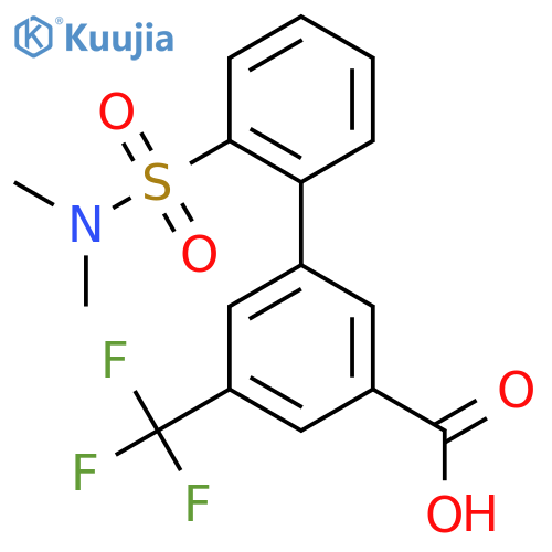 3-[2-(Dimethylsulfamoyl)phenyl]-5-(trifluoromethyl)benzoic acid structure