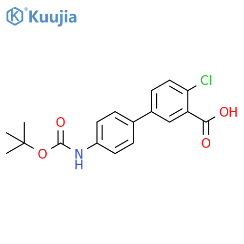 2-Chloro-5-[4-[(2-methylpropan-2-yl)oxycarbonylamino]phenyl]benzoic acid structure