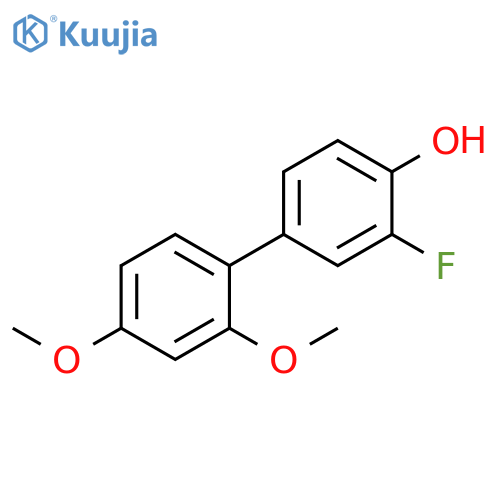 [1,1'-Biphenyl]-4-ol, 3-fluoro-2',4'-dimethoxy- structure