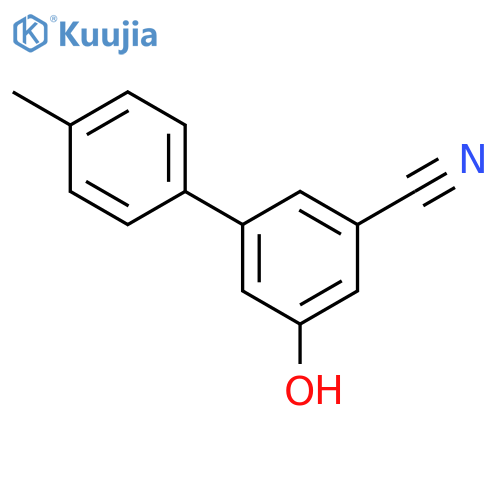 [1,1'-Biphenyl]-3-carbonitrile, 5-hydroxy-4'-methyl- structure
