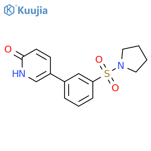 2(1H)-Pyridinone, 5-[3-(1-pyrrolidinylsulfonyl)phenyl]- structure