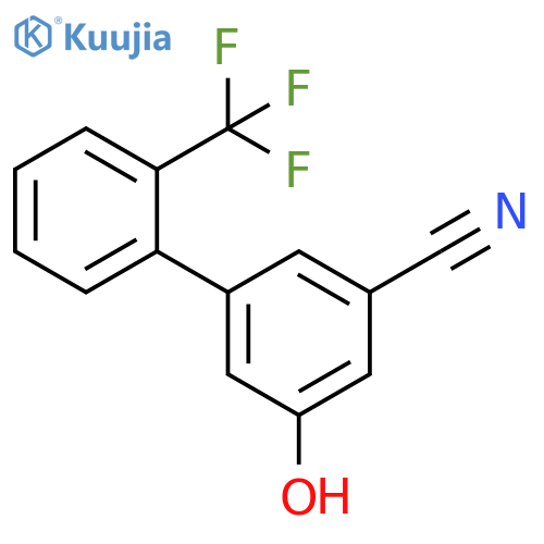 [1,1'-Biphenyl]-3-carbonitrile, 5-hydroxy-2'-(trifluoromethyl)- structure