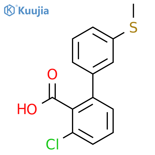 6-Chloro-2-(3-methylthiophenyl)benzoic acid structure
