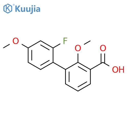 [1,1'-Biphenyl]-3-carboxylic acid, 2'-fluoro-2,4'-dimethoxy- structure