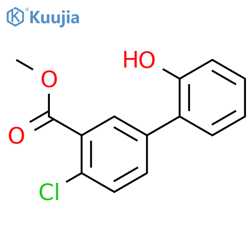 Methyl 2-chloro-5-(2-hydroxyphenyl)benzoate structure