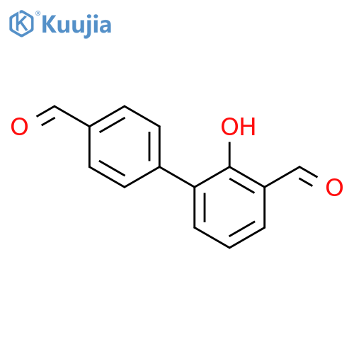 [1,1'-Biphenyl]-3,4'-dicarboxaldehyde, 2-hydroxy- structure