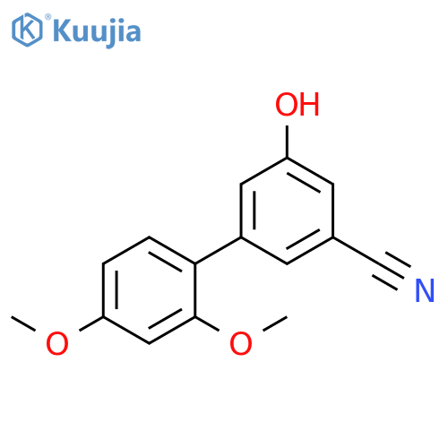[1,1'-Biphenyl]-3-carbonitrile, 5-hydroxy-2',4'-dimethoxy- structure