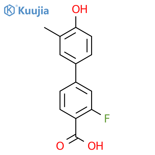 4-(4-Carboxy-3-fluorophenyl)-2-methylphenol structure