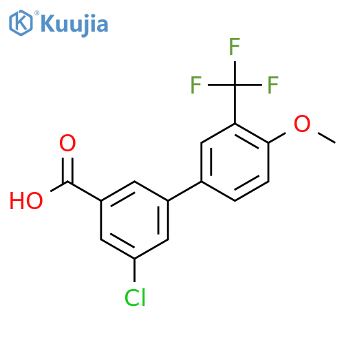 5-Chloro-3-(4-methoxy-3-trifluoromethylphenyl)benzoic acid structure