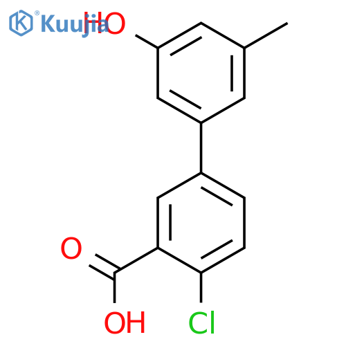5-(3-Carboxy-4-chlorophenyl)-3-methylphenol structure