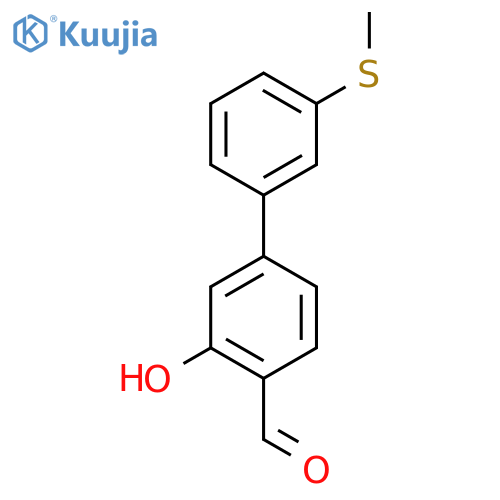 2-Formyl-5-(3-methylthiophenyl)phenol structure