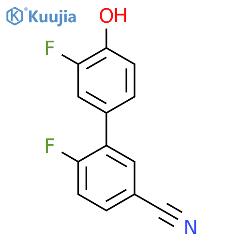 4-(5-Cyano-2-fluorophenyl)-2-fluorophenol structure