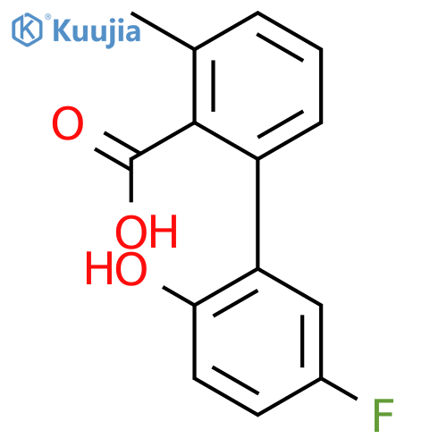 2-(5-Fluoro-2-hydroxyphenyl)-6-methylbenzoic acid structure