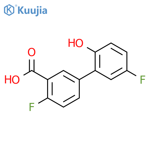 2-fluoro-5-(5-fluoro-2-hydroxyphenyl)benzoic Acid structure