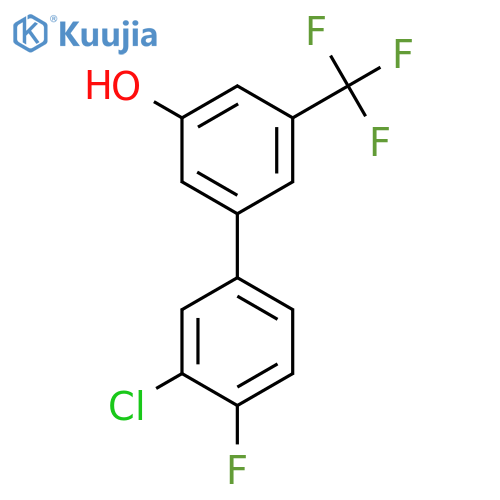 3'-Chloro-4'-fluoro-5-(trifluoromethyl)[1,1'-biphenyl]-3-ol structure