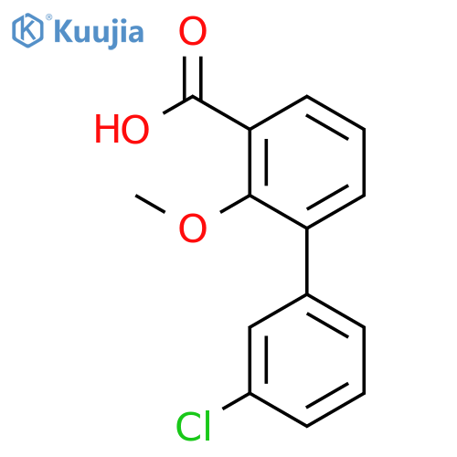 3-(3-Chlorophenyl)-2-methoxybenzoic acid structure