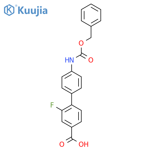 3-Fluoro-4-[4-(phenylmethoxycarbonylamino)phenyl]benzoic acid structure