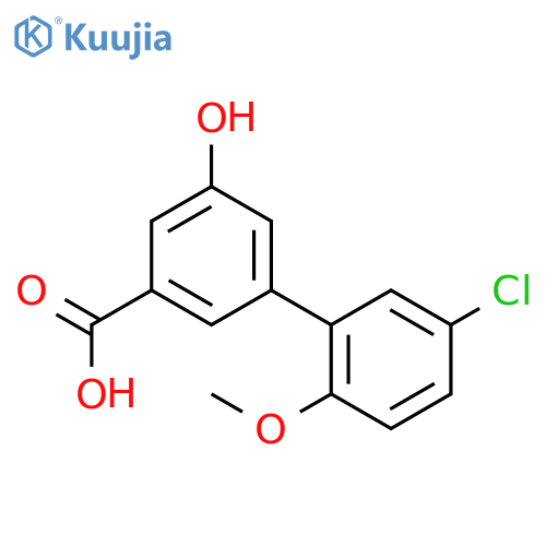 3-(5-Chloro-2-methoxyphenyl)-5-hydroxybenzoic acid structure