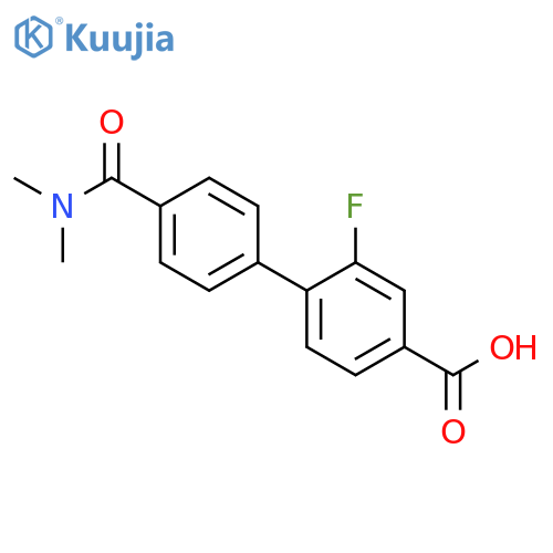4-[4-(N,N-Dimethylaminocarbonyl)phenyl]-3-fluorobenzoic acid structure