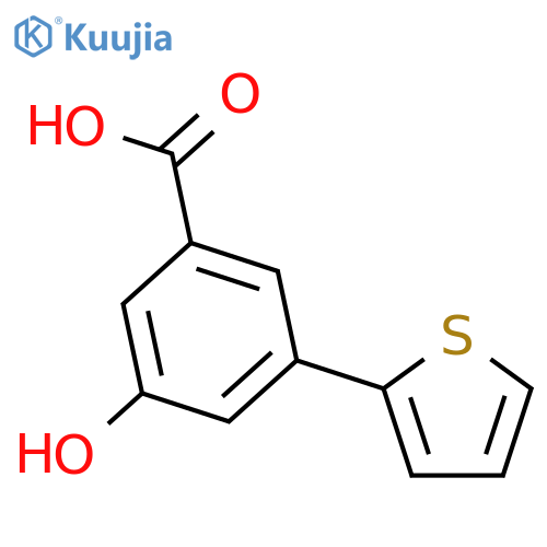 3-Hydroxy-5-(thiophen-2-yl)benzoic acid structure