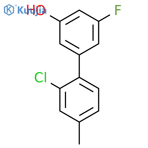 5-(2-Chloro-4-methylphenyl)-3-fluorophenol structure