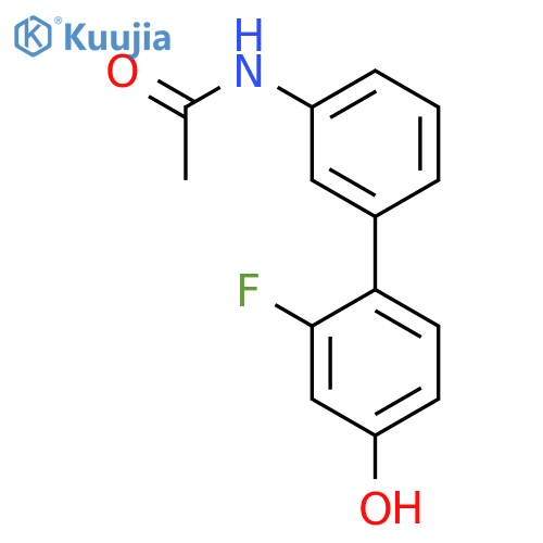 4-(3-Acetylaminophenyl)-3-fluorophenol structure